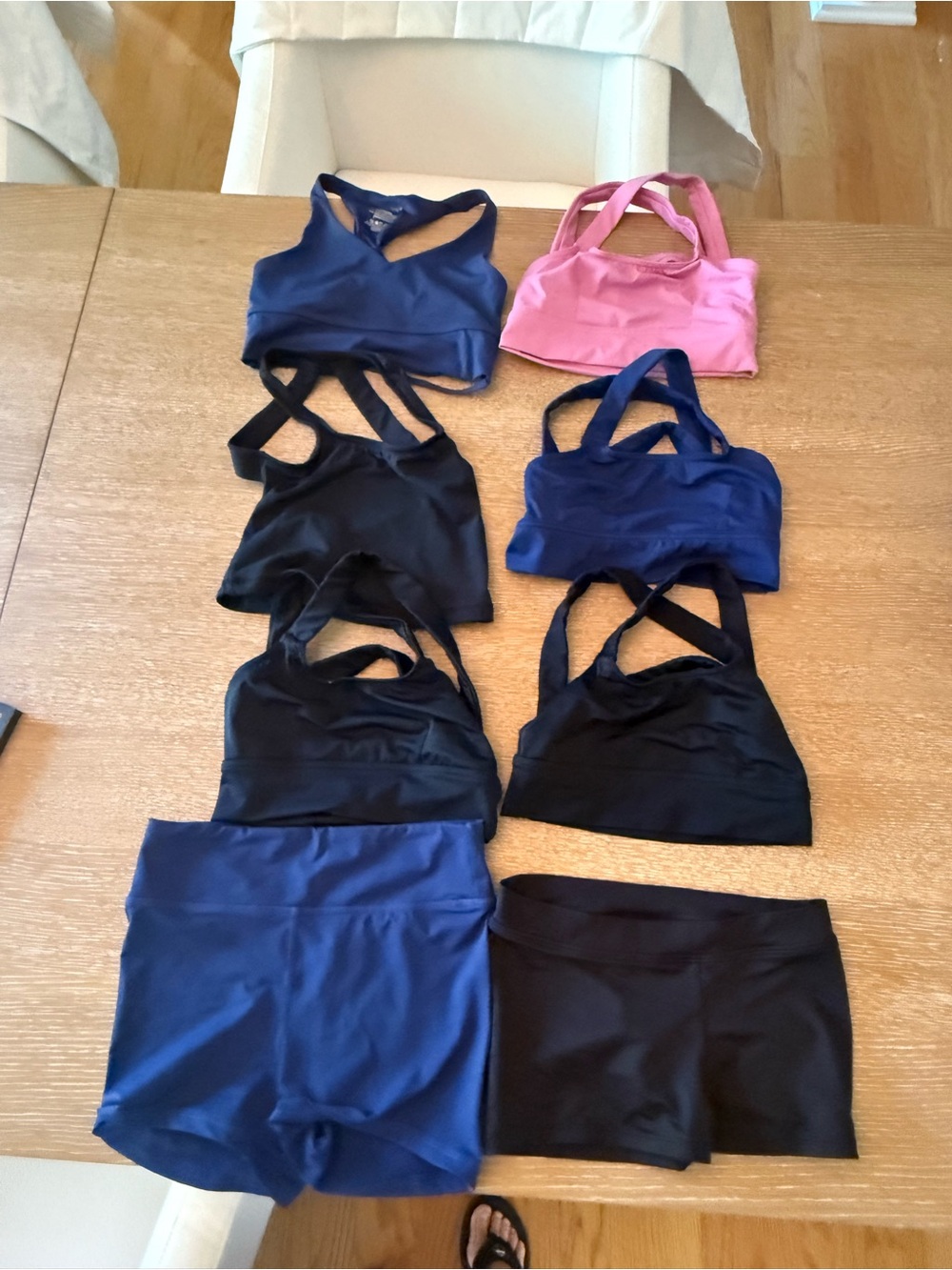 Balera Kids Sports Bra & Shorts Set in Navy, Black & Pink